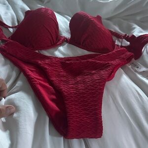 Vibrant Red Bikini Set